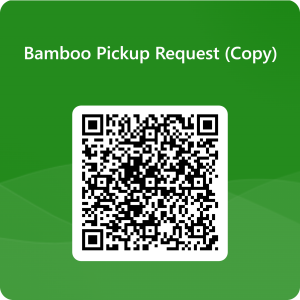 Bamboo Pickup Request. QR code below the text.